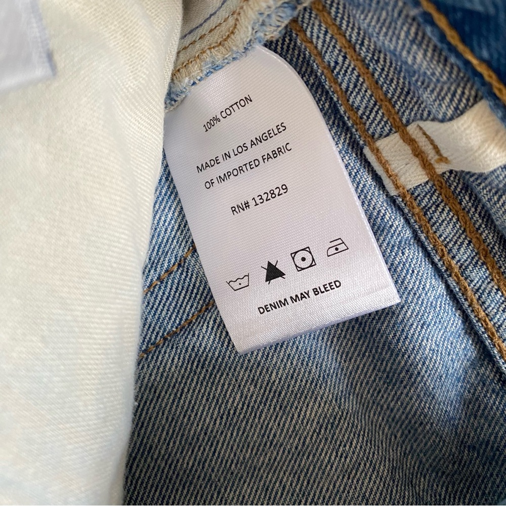 GRLFRND Hayden Low Rise Boyfriend Short Button Fly Emerald Bay Blue size 26 - Picture 7 of 10